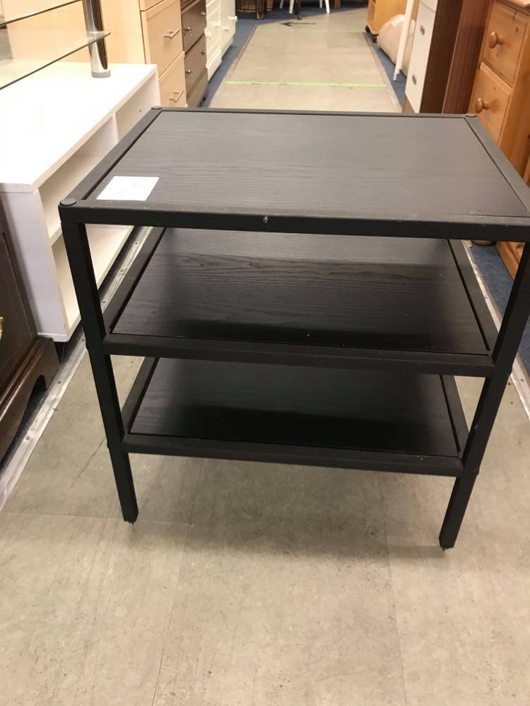 Metal framed Hi-Fi stand with spiked feet to reduce vibration